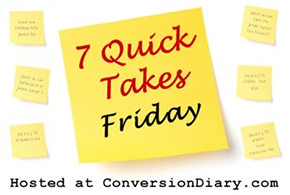 7 Quick Takes Friday – A dovely lady, a new book to read, and an honest selfie