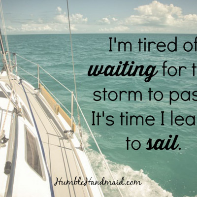 I’m learning to sail